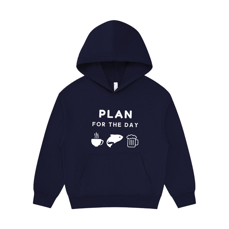 Plan For The Day Kid's Hoodie