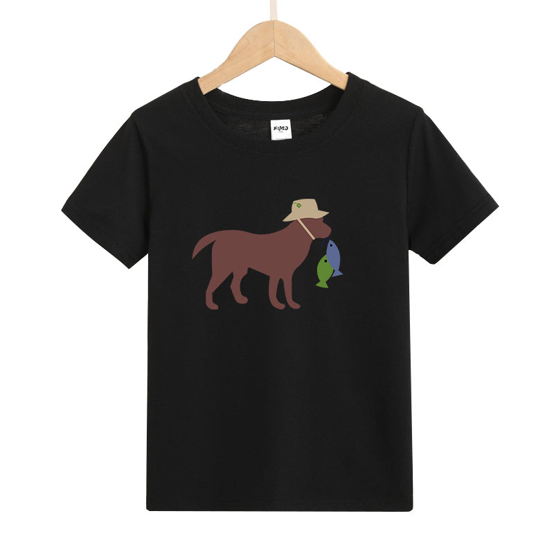 DOG FISHING Kids T-Shirt