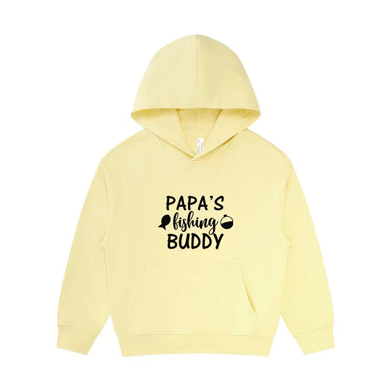 papa's fishing buddy Kid's Hoodie