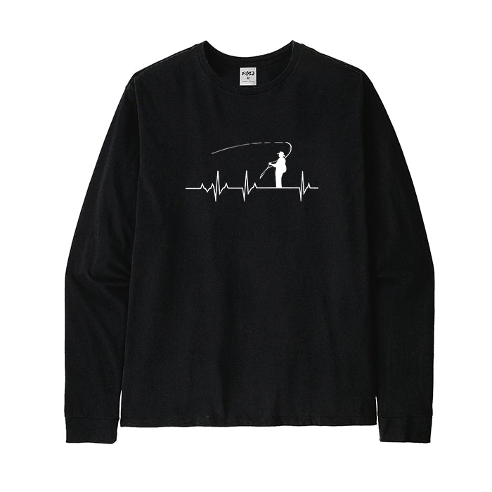 Fly Fishing Heartbeat Long Sleeve T-Shirt