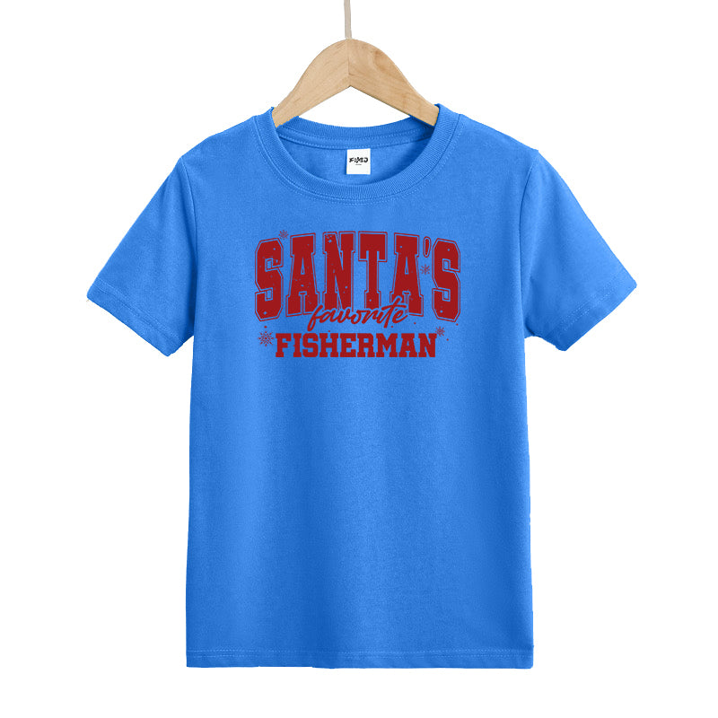 Santa's Favorite Fishermen Kids T-Shirt