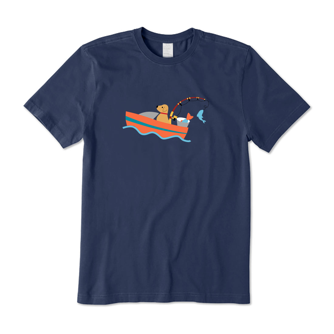 Fishing Dog On Boat T-Shirt