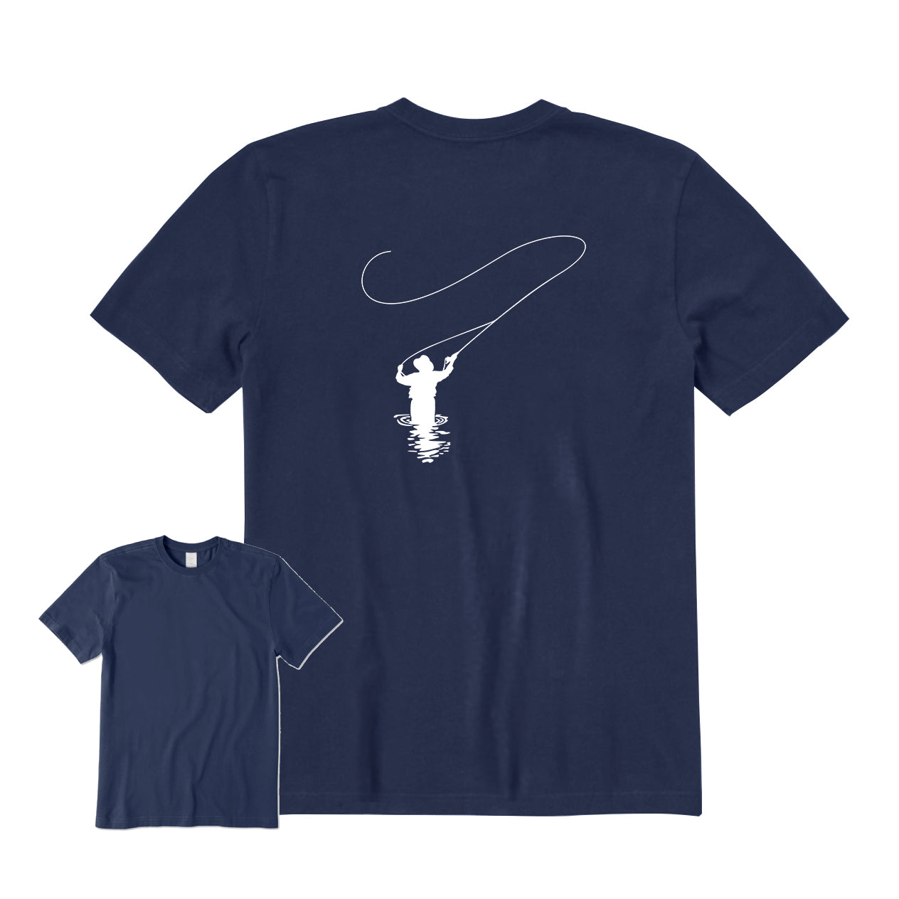 Fly Fishing Back Graphic T-Shirt