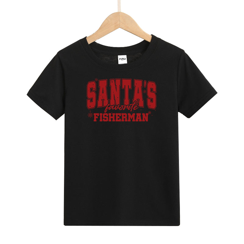 Santa's Favorite Fishermen Kids T-Shirt