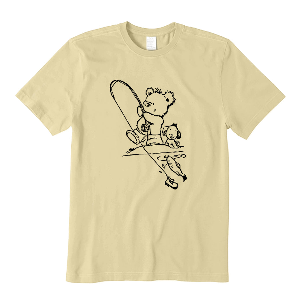 Little Bear and Puppy Fishing T-Shirt