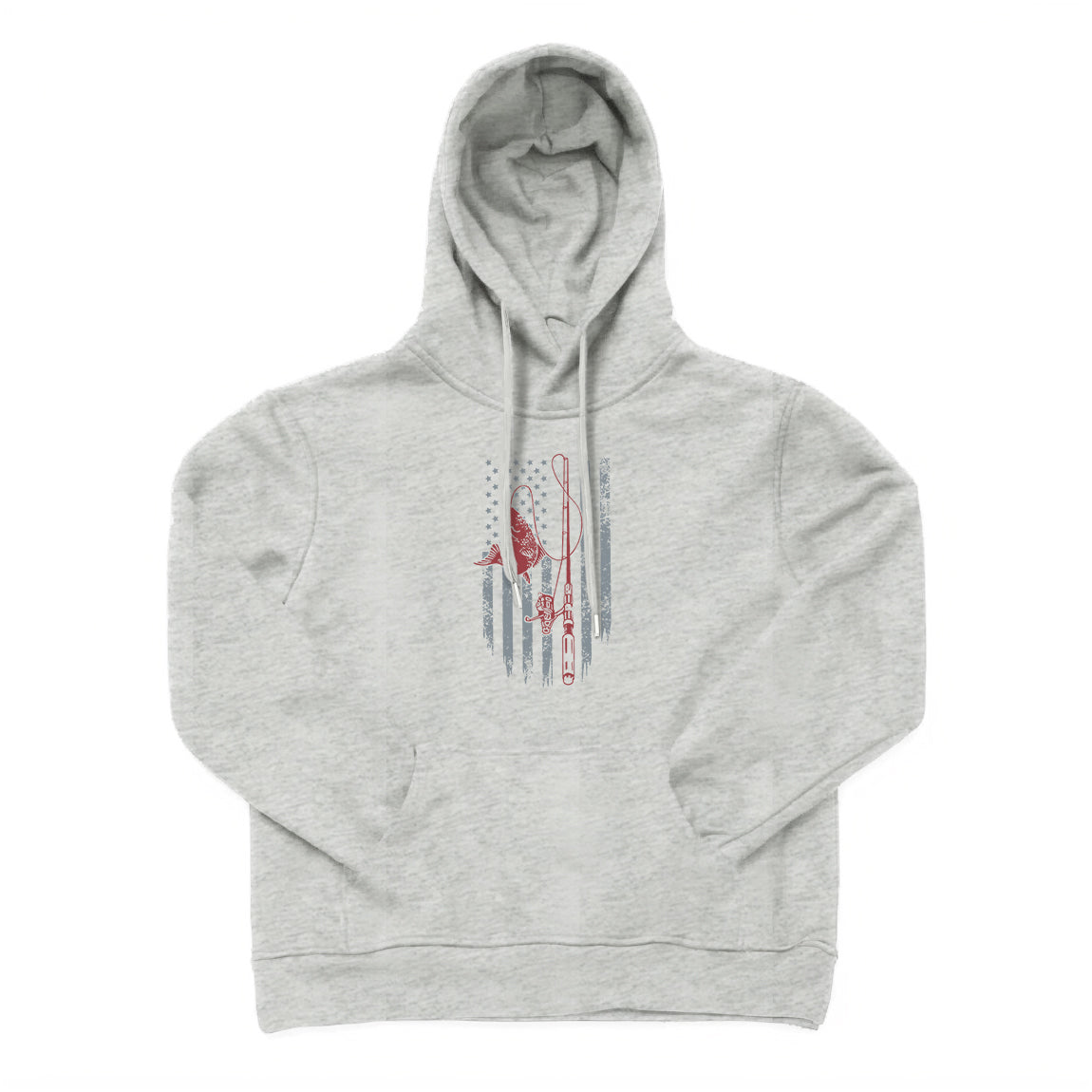 Fishing American Flag Hoodie