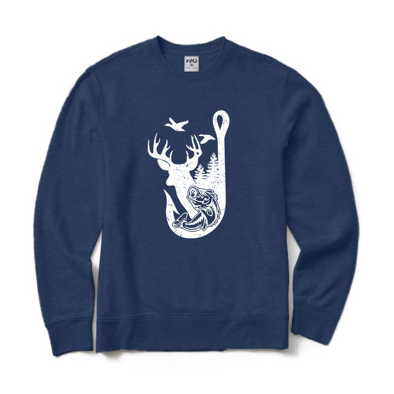 Fishing and Hunting Crewneck Sweatshirt