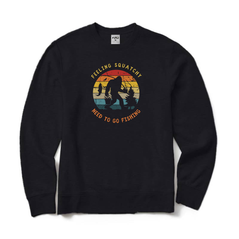 Bigfoot Fishing Crewneck Sweatshirt