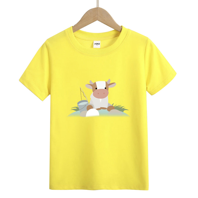 Cow Fishing Kids T-Shirt