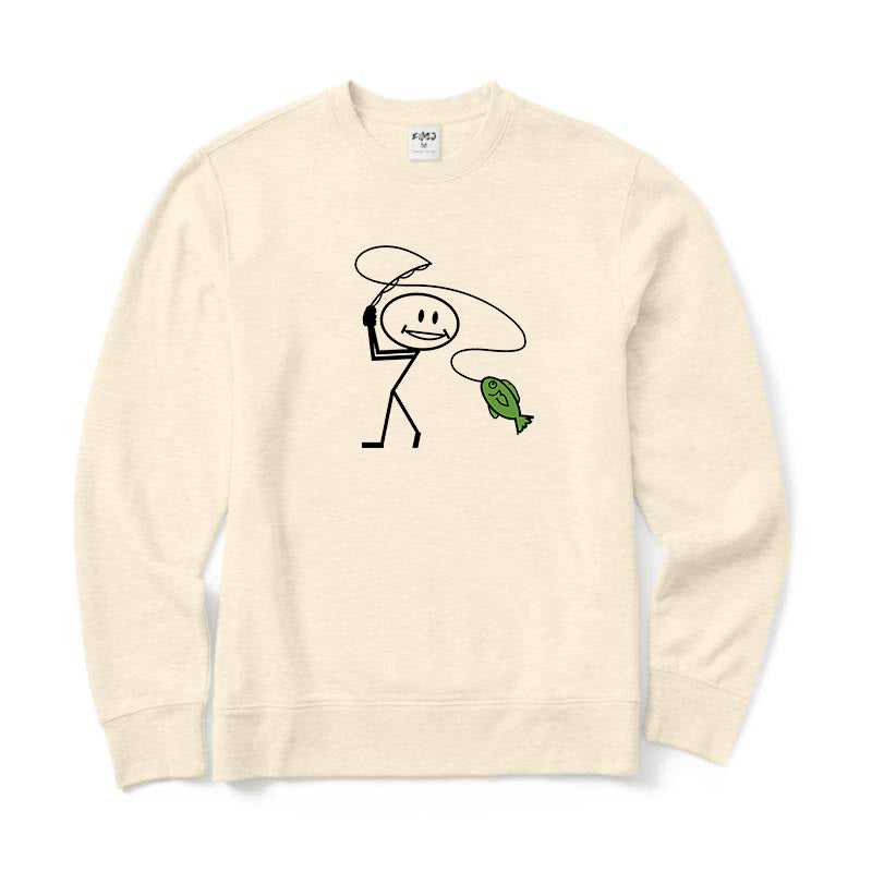 Happy Fly Fishing Crewneck Sweatshirt