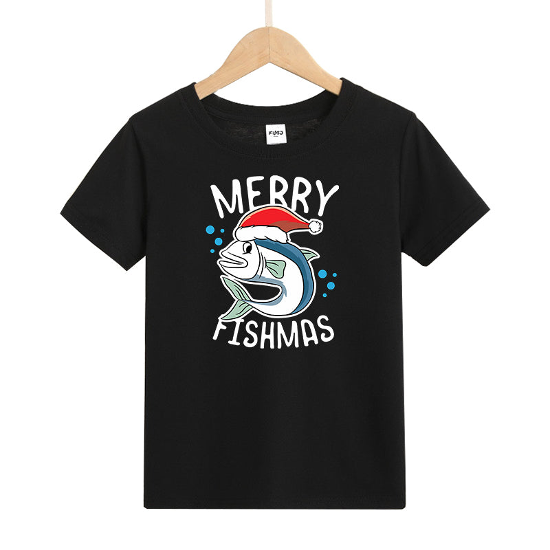 Merry Fishmas Kid's T-Shirts