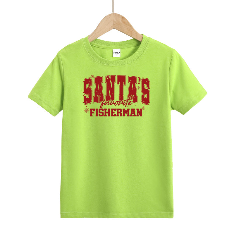 Santa's Favorite Fishermen Kids T-Shirt