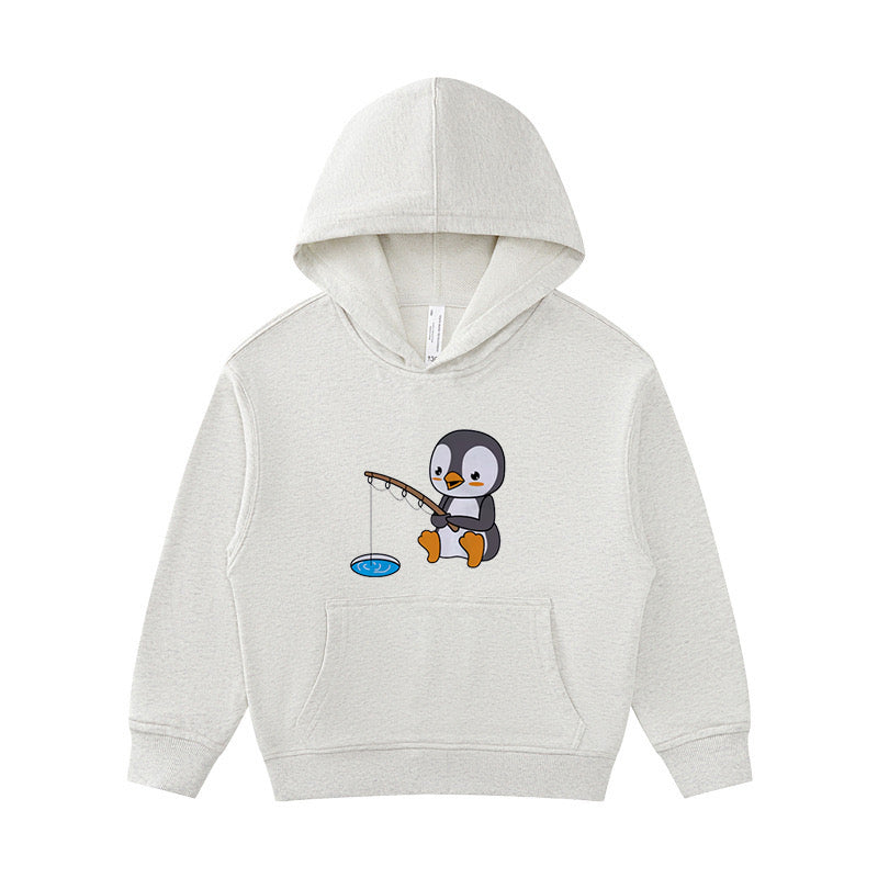 Penguin Ice Fishing Kid's Hoodie