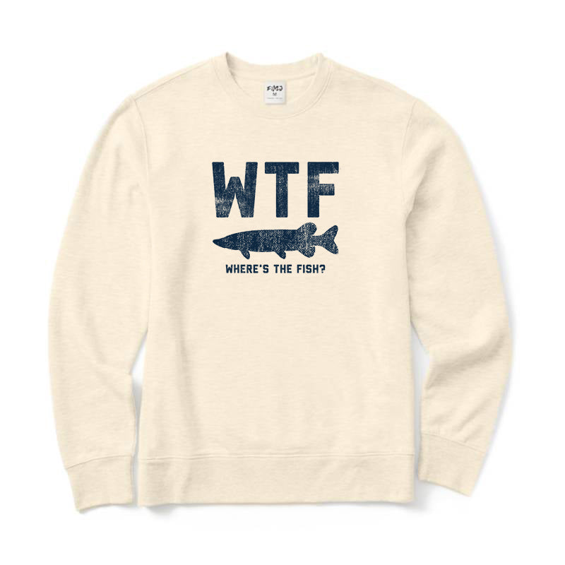 WTF Where's The Fish Musky? Crewneck Sweatshirt