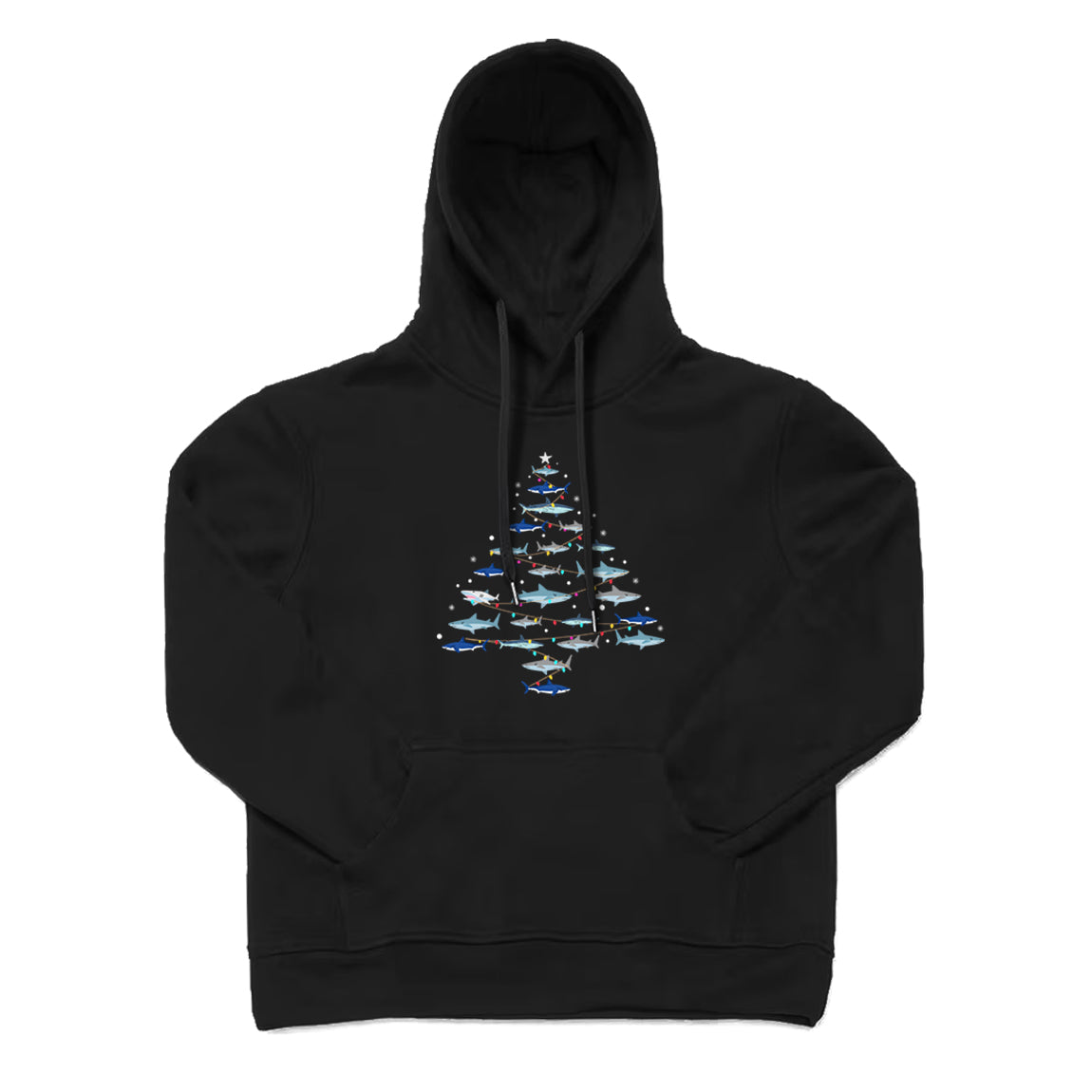 Christmas Shark Tree Hoodie