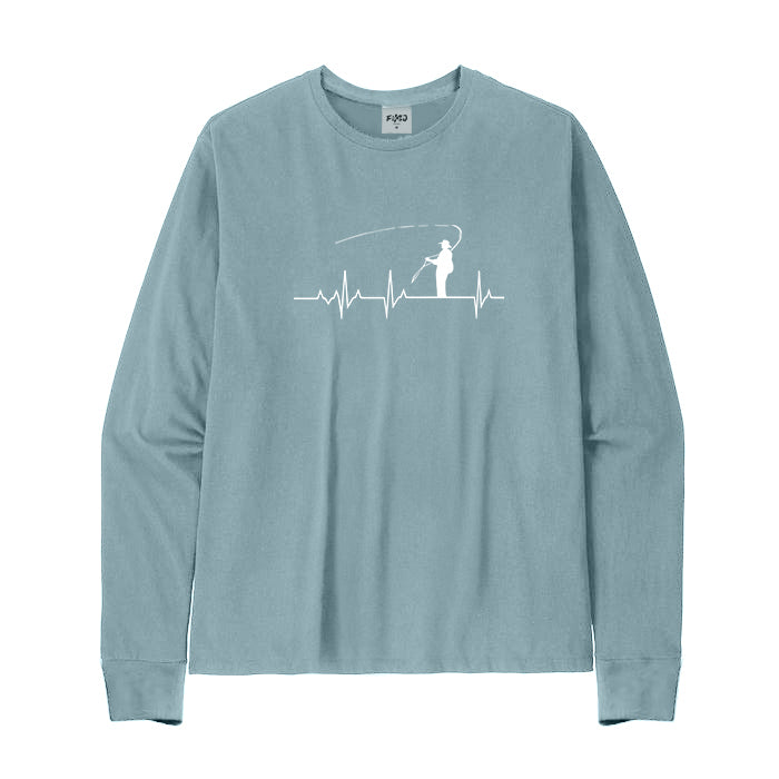 Fly Fishing Heartbeat Long Sleeve T-Shirt