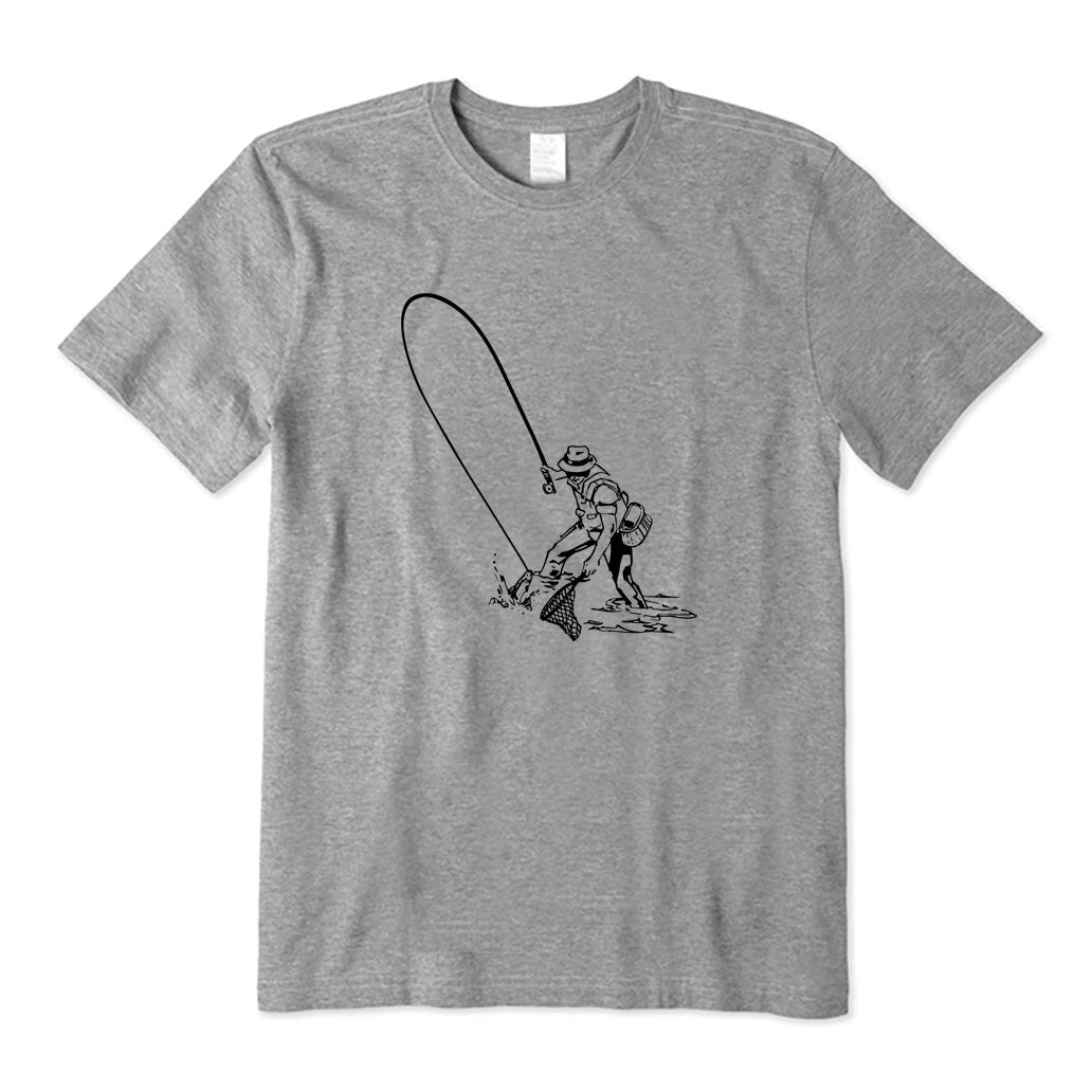 Fly Fisherman Landing Trout T-Shirt