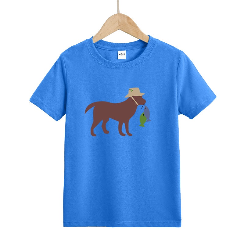 DOG FISHING Kids T-Shirt