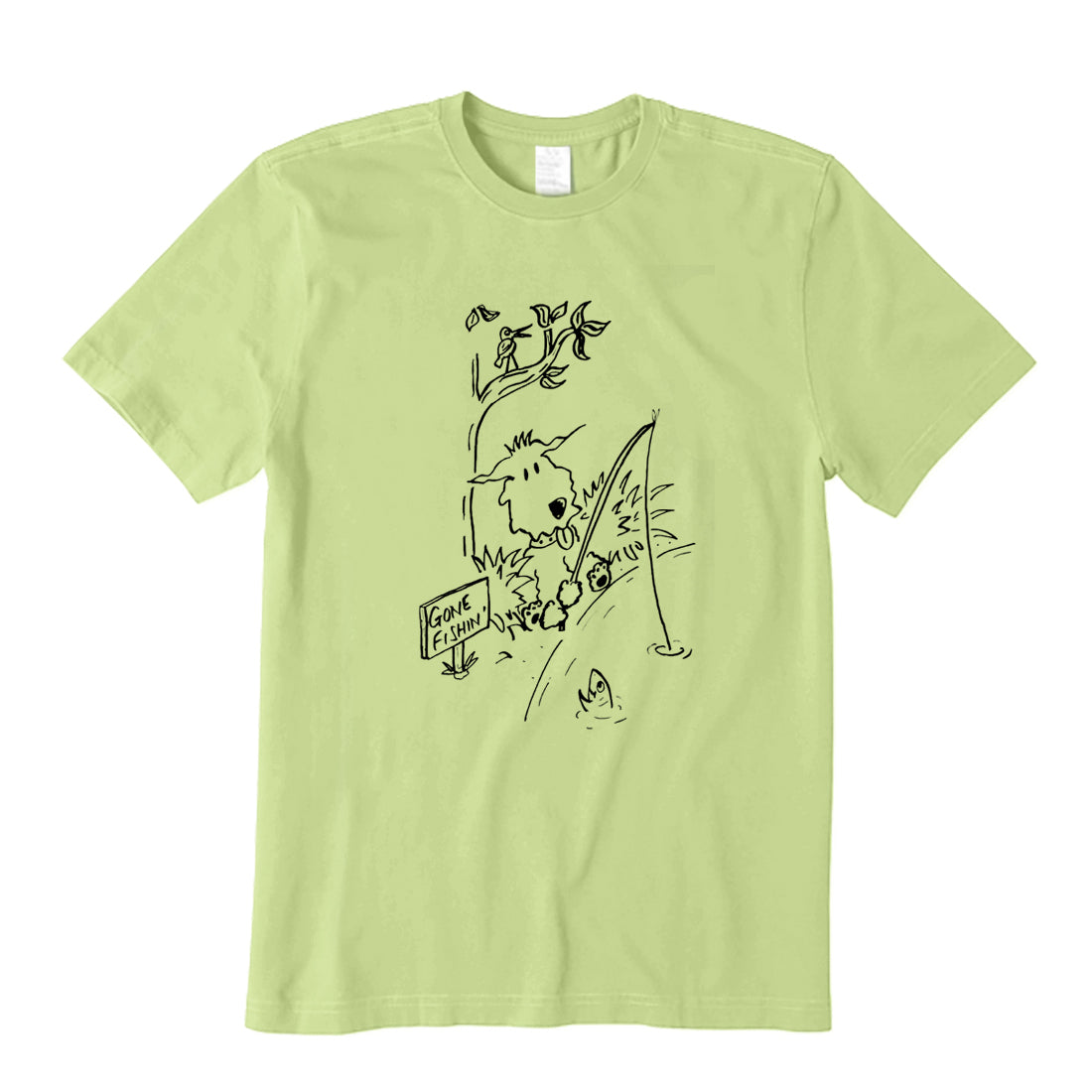 Fishing Dog Gone Fishing T-Shirt