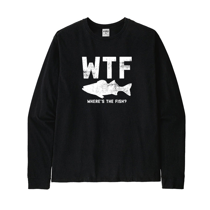 WTF Where's The Fish long Sleeve T-Shirt