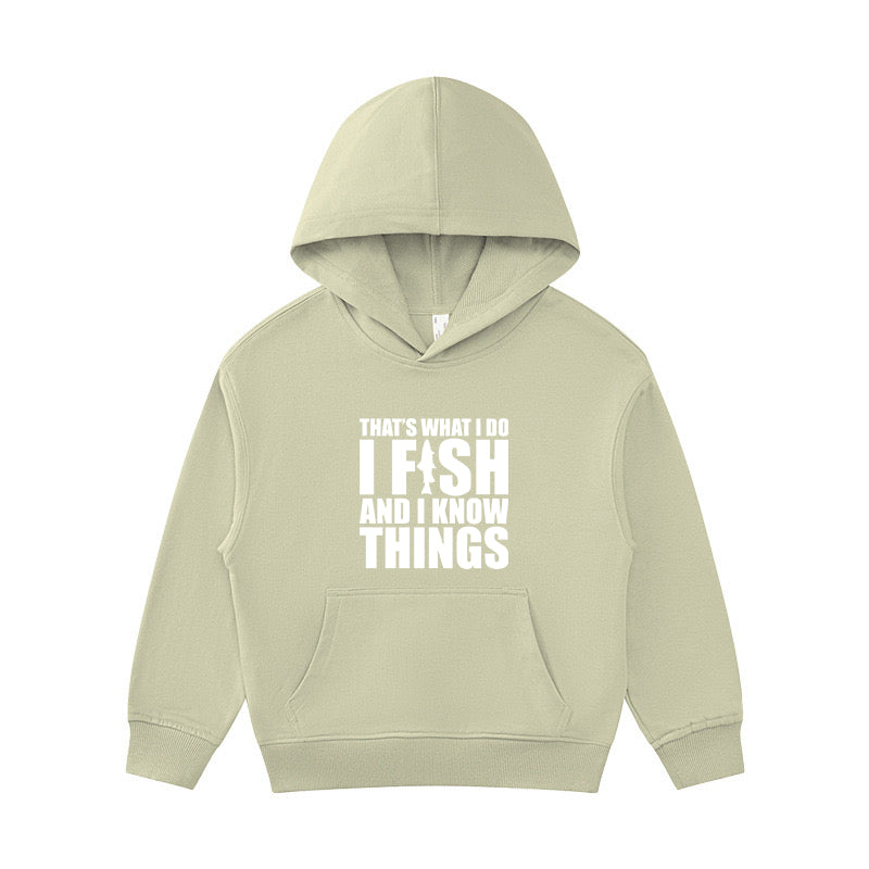 I Fish and I Know Things Kid's Hoodie