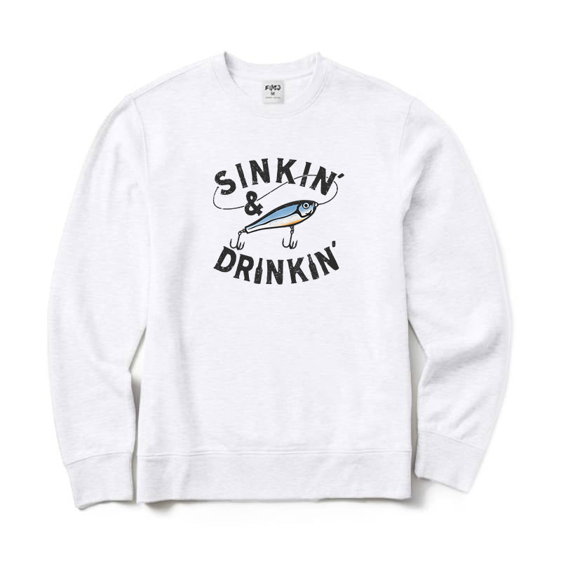 Sinkin' & Drinkin' Fishing Crewneck Sweatshirt