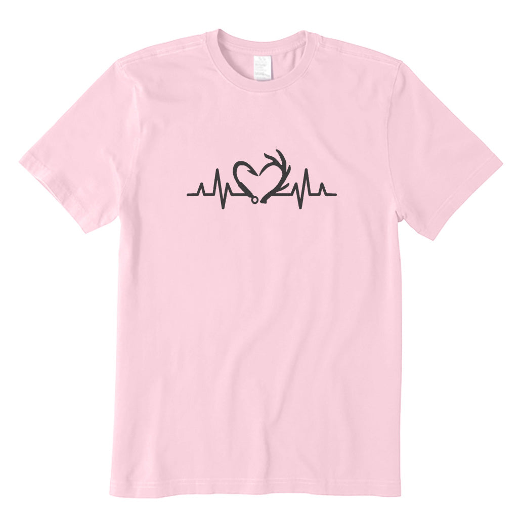 Fishhook Heartbeat Love T-Shirt