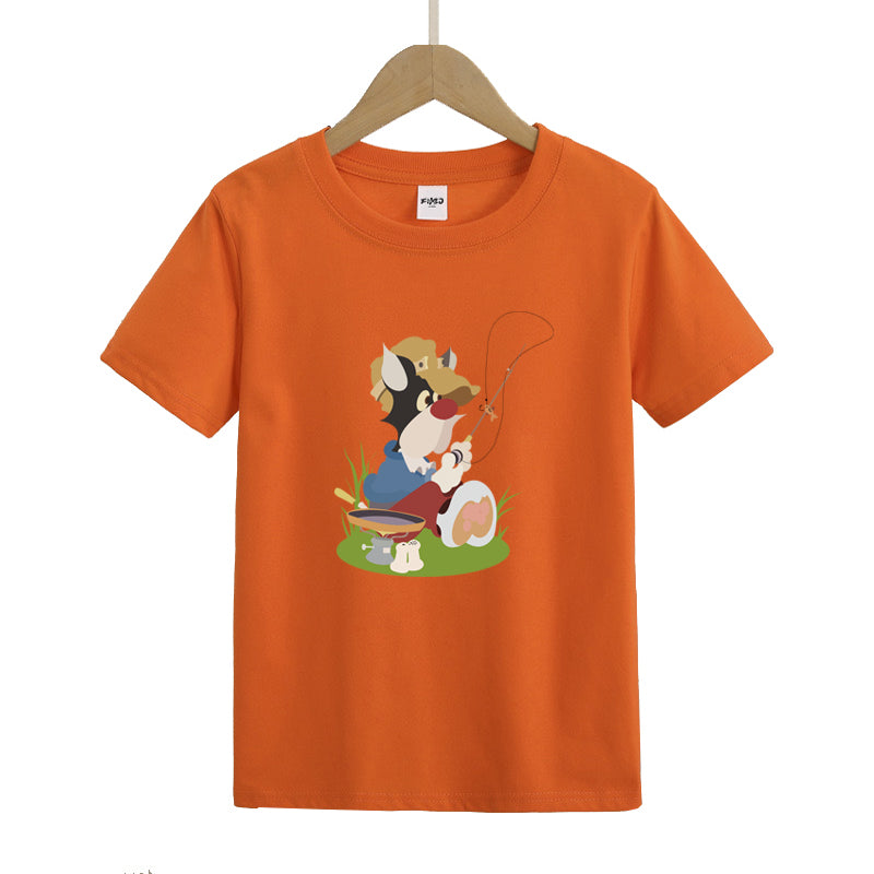 Cartoon Puppy Fishing Kid's T-Shirts