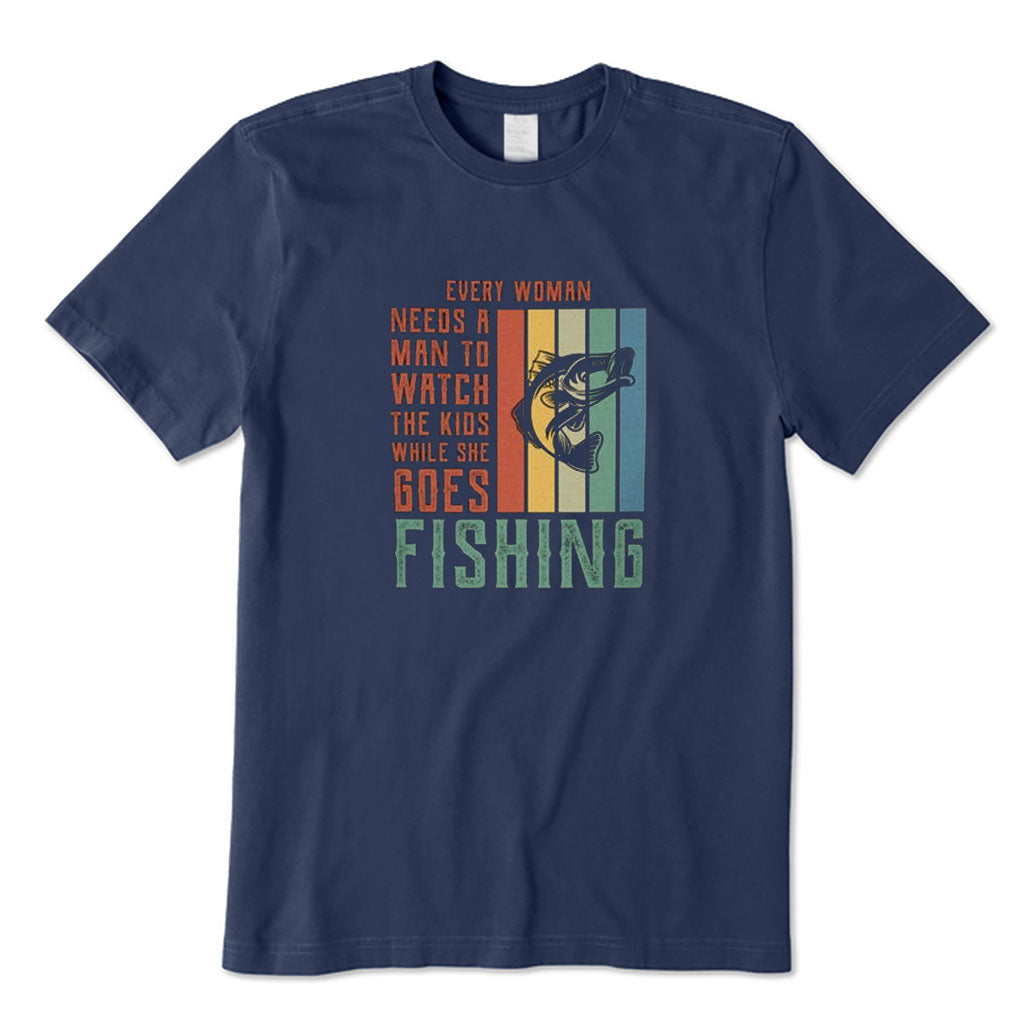 Woman Goes Fishing T-Shirt