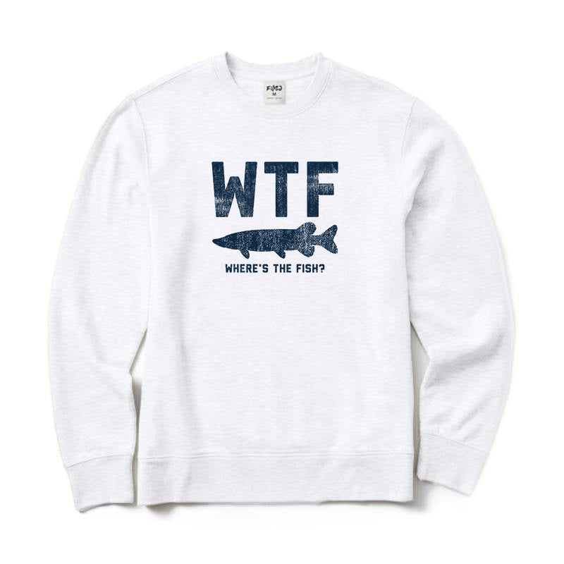 WTF Where's The Fish Musky? Crewneck Sweatshirt