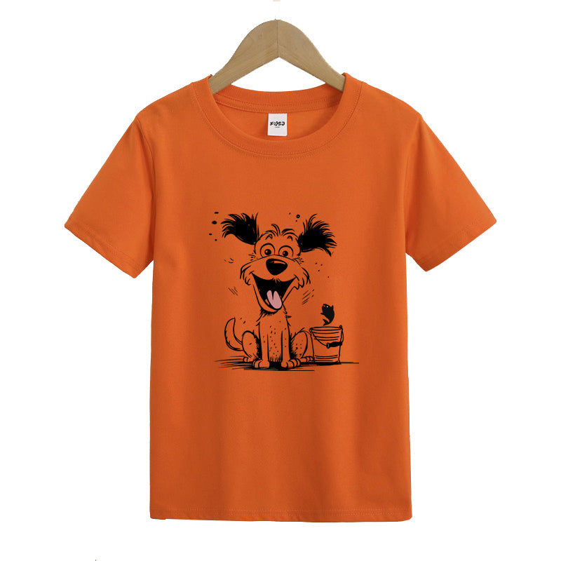 Dog Happy Fishing Kids T-Shirt