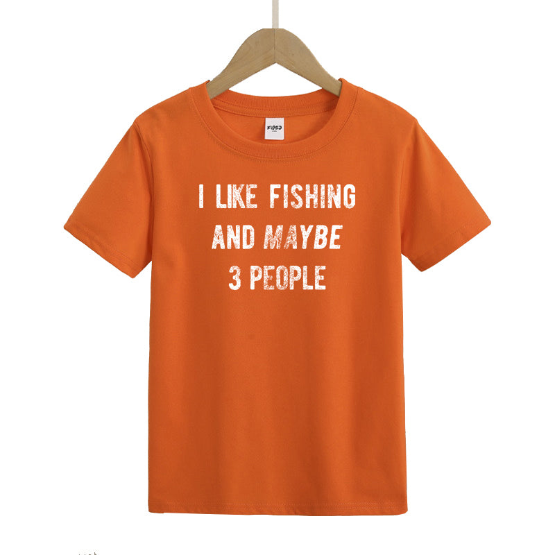 I Like Fishing And Maybe 3 People Kids T-Shirt