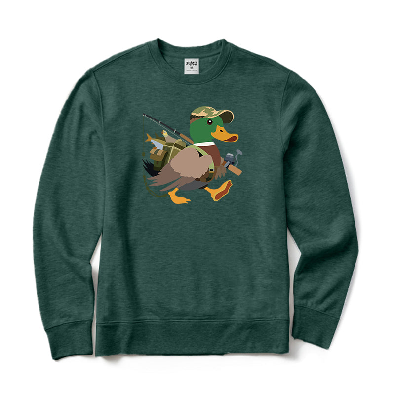 Duck Fishing Crewneck Sweatshirt