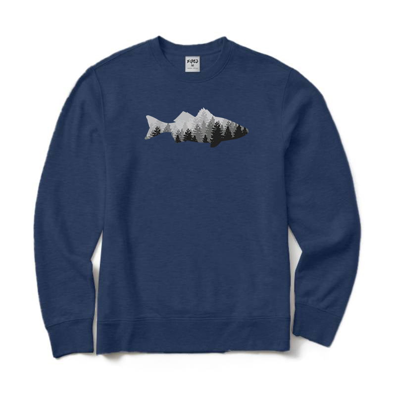 Fish and Forest Crewneck Sweatshirt