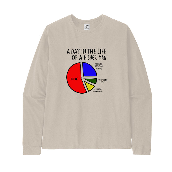 A Day In The Life Of A Fisher Man Long Sleeve T-Shirt