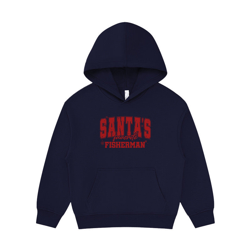 Santa's Favorite Fishermen Kid's Hoodie