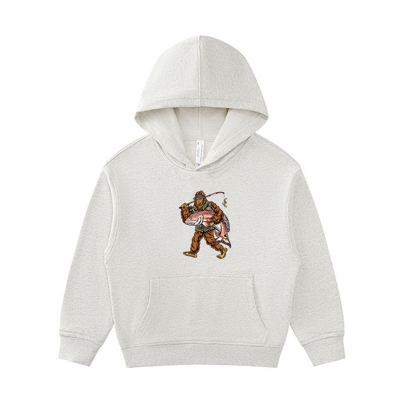 Big Foot Fisherman Kid's Hoodie