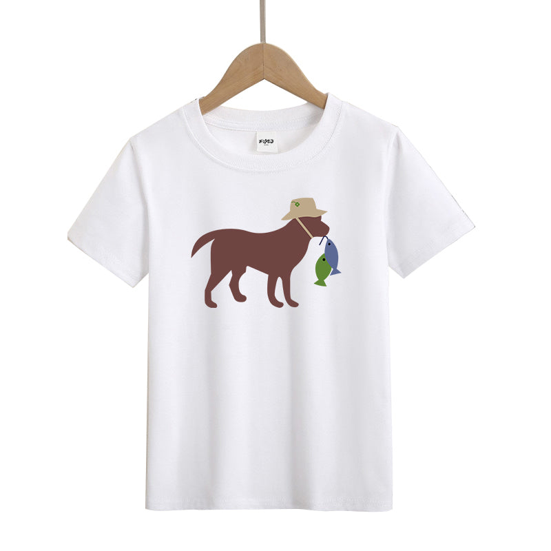 DOG FISHING Kids T-Shirt