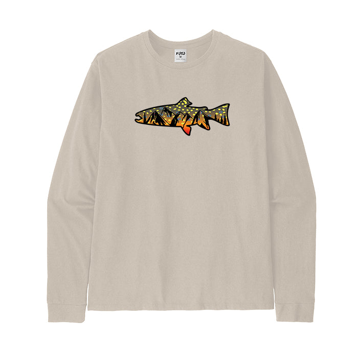 Brook Trout Mountains Long Sleeve T-Shirt