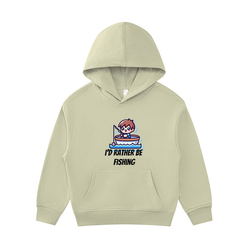 I'd Rather Be Fishing Kid's Hoodie