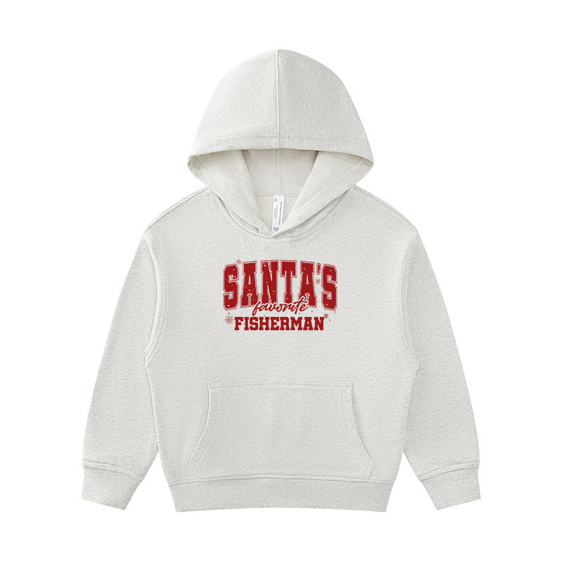 Santa's Favorite Fishermen Kid's Hoodie