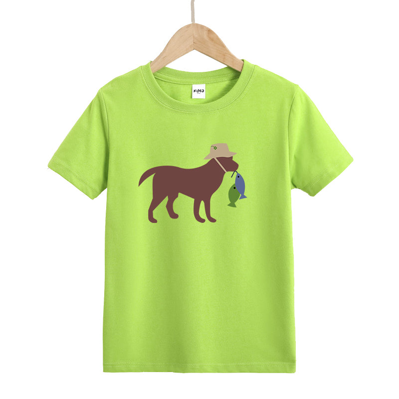 DOG FISHING Kids T-Shirt