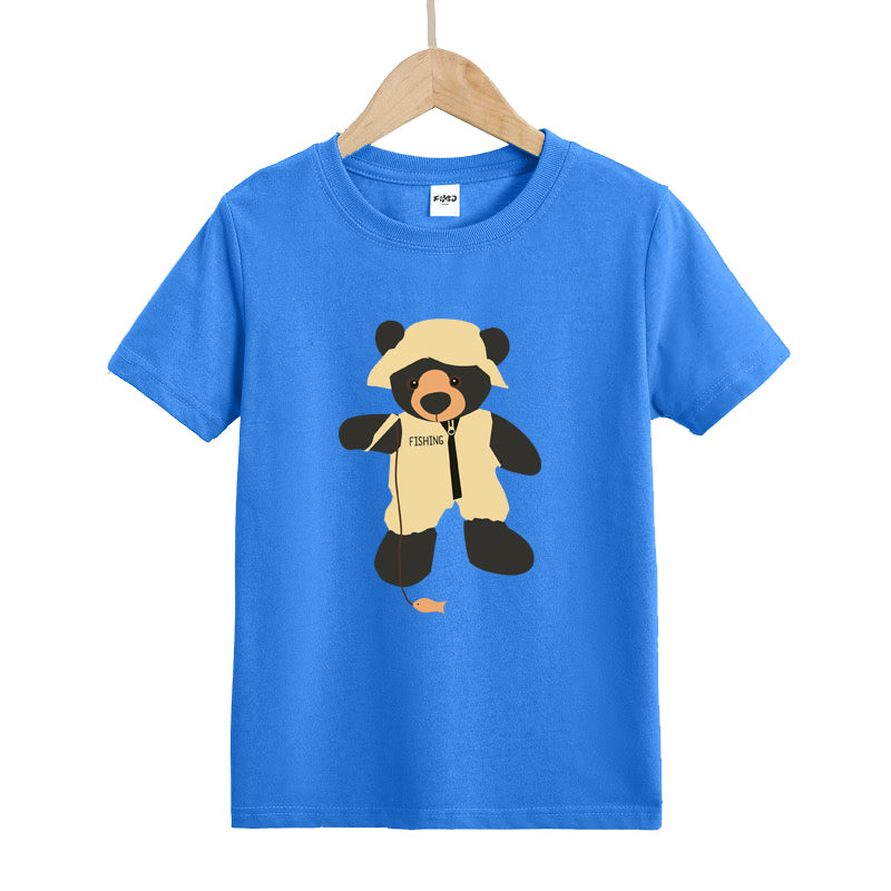 Little Bear Fishing Kid's T-Shirts