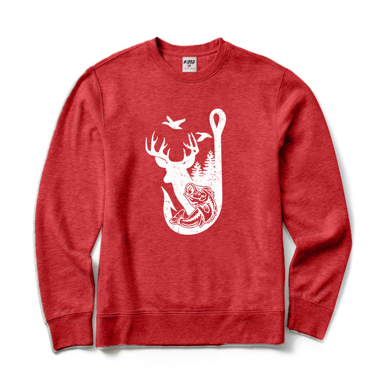 Fishing and Hunting Crewneck Sweatshirt