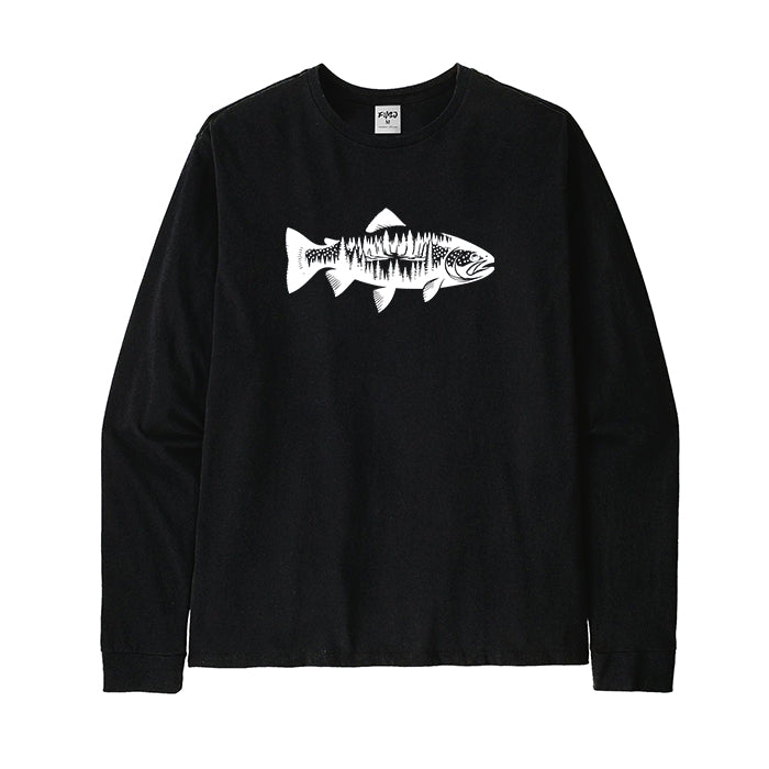 Trout and Tree Long Sleeve T-Shirt