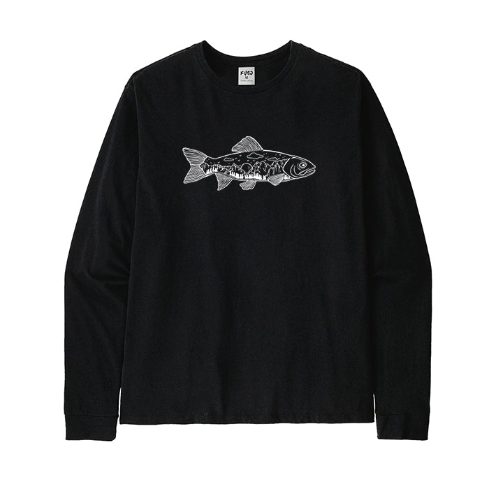 SALMON FISH LANDSCAPE Long Sleeve T-Shirt