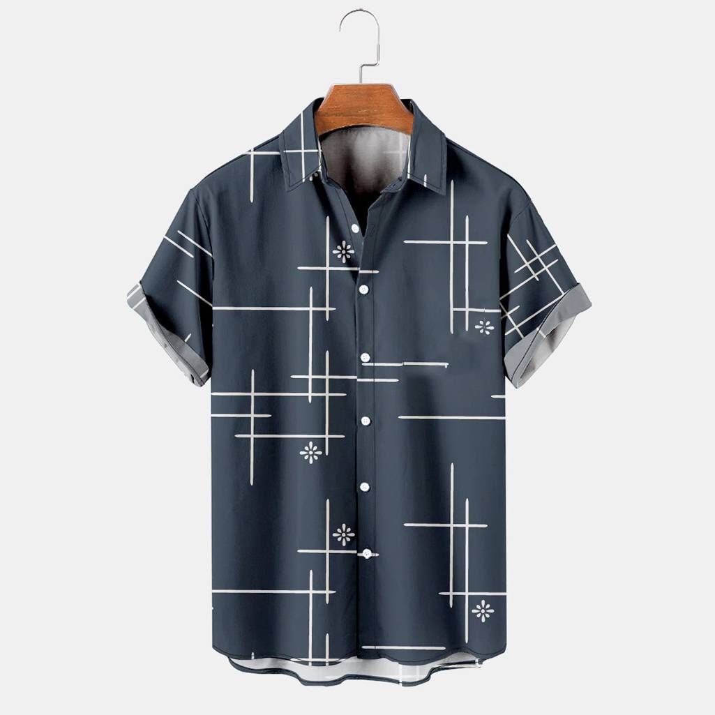 Casual Line Printed Shirt for Men