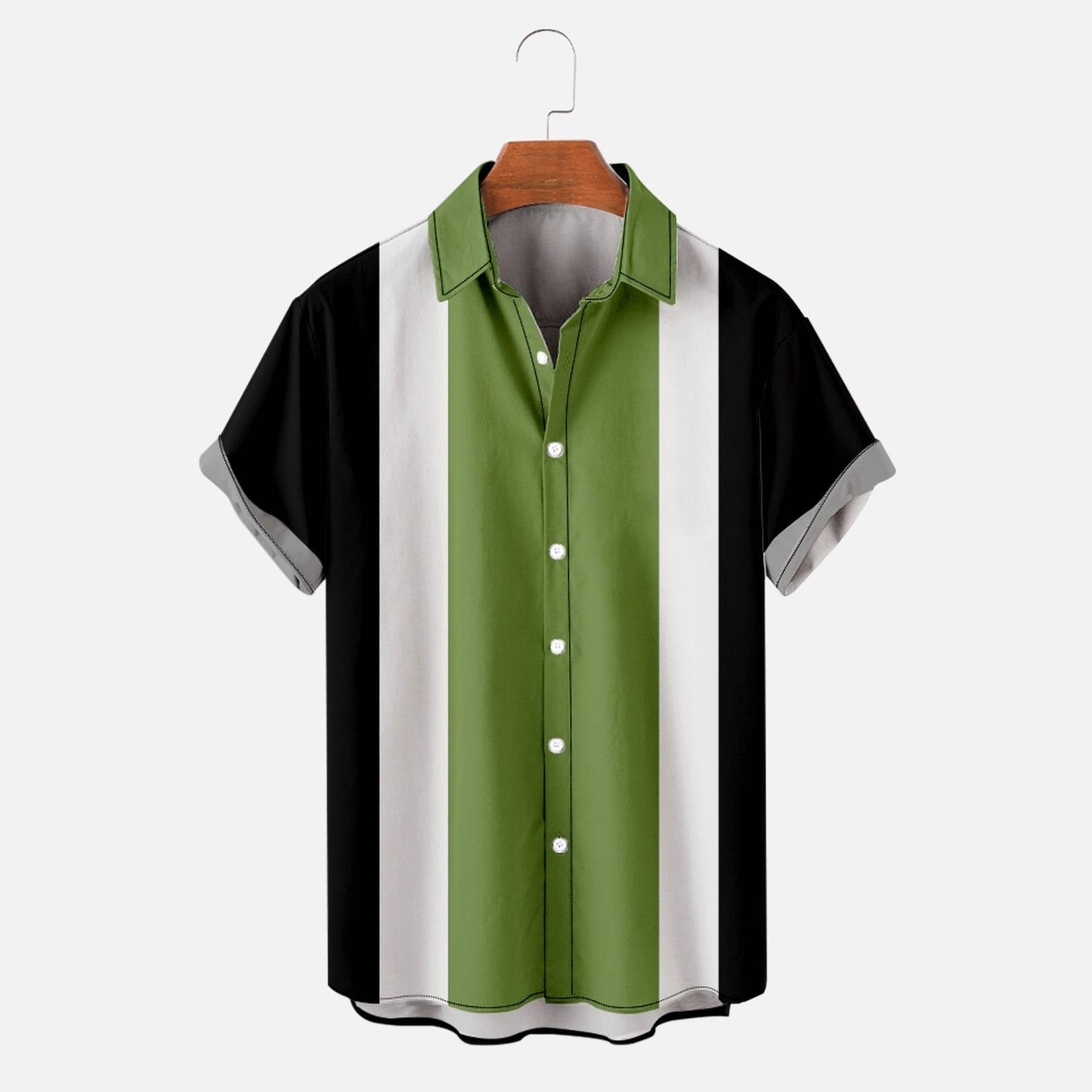 Stripe Bowling Shirt for Men