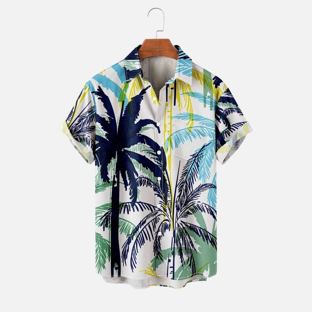 Coconut Tree Hawaiian Shirt for Men