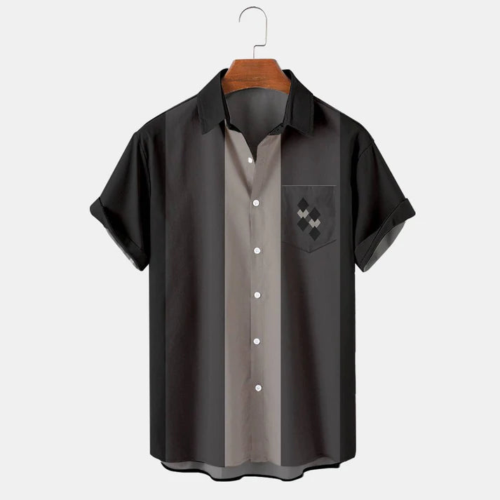 Black And Grey Stripes Simple Design Shirt for Men